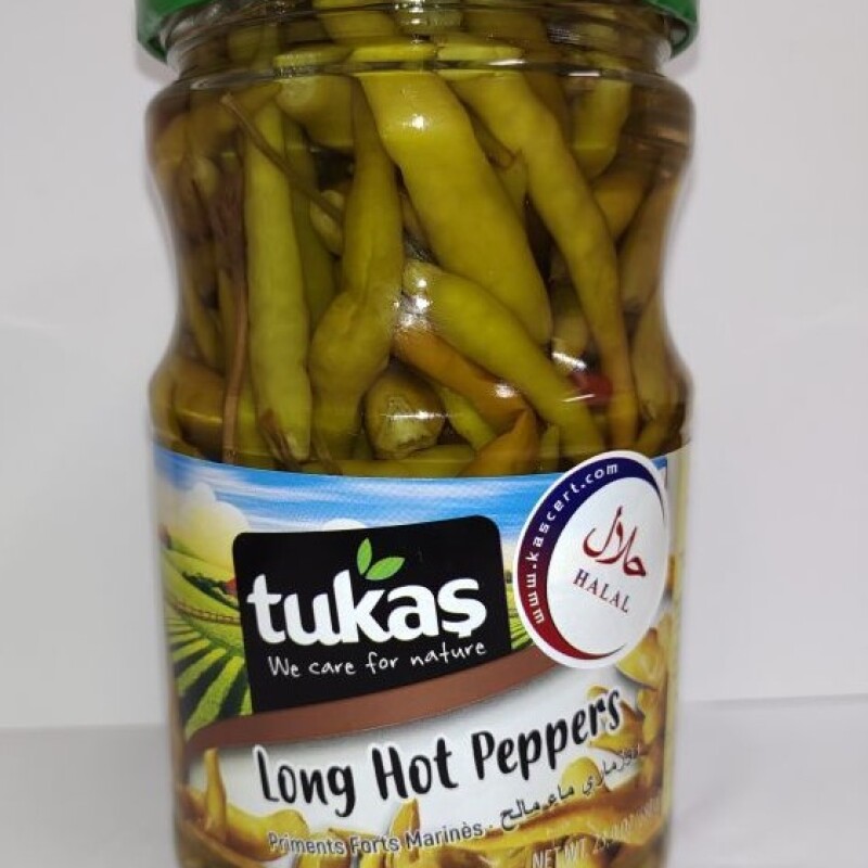 Long Hot Peppers tukas 680g